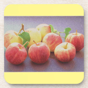 "Red Apples Fruit" Cute Photo. Buy Now Coaster