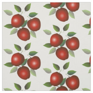 Red Apples Fruit Fabric