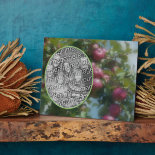 Red Apples On Tree Painting Add Your Own Photo Plaque