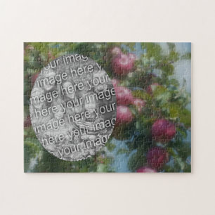 Red Apples On Tree Painting Add Your Photo Jigsaw Puzzle