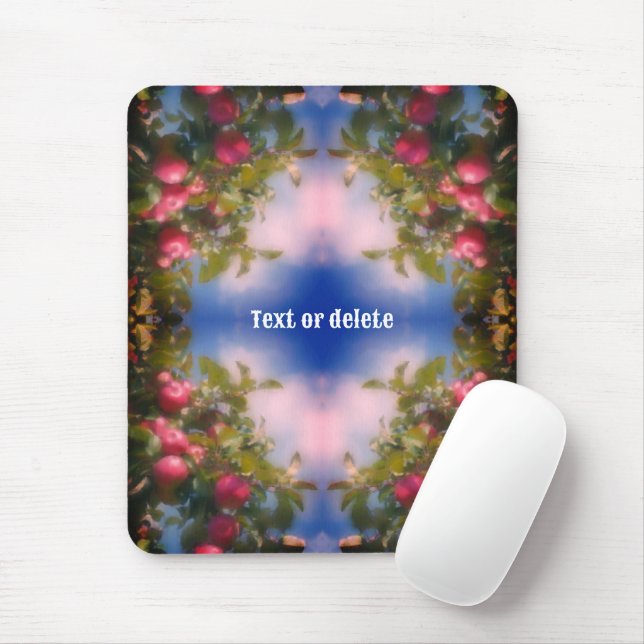 Red Apples On Tree Painting Personalised Mouse Pad (With Mouse)