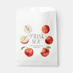 Red Apples Rustic Baby Shower Favour Bag