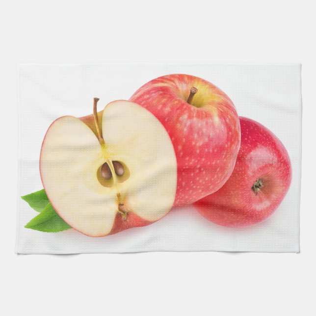 Red apples tea towel (Horizontal)