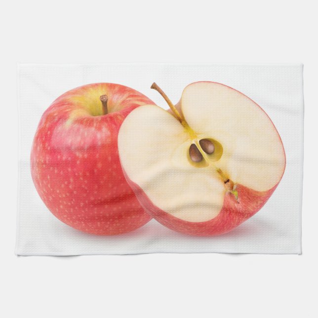 Red apples tea towel (Horizontal)