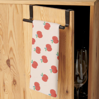 Red apples tea towel