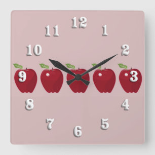 Red Apples Wall Clock