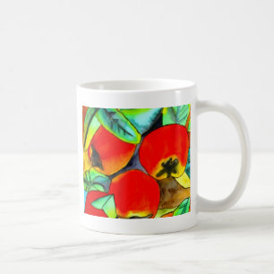 Red Apples watercolor original art painting Coffee Mug