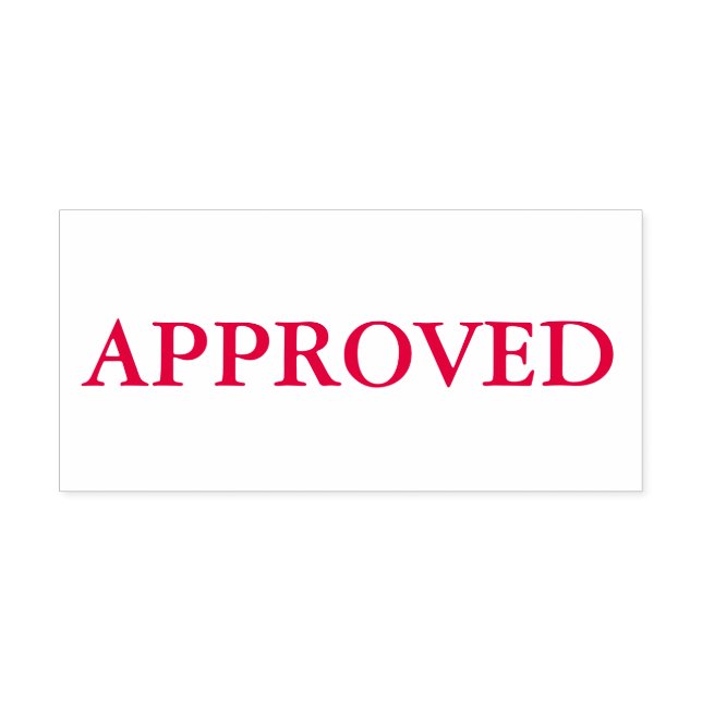 Red Approved Self-inking Stamp (Design)