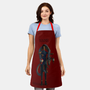 Red apron with details Chinese new