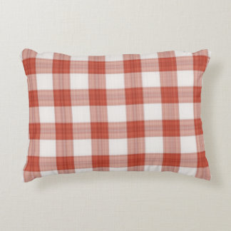 Red Argyle Accent Pillow