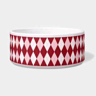 Red Argyle Crimson Pink Small Diamond Shape