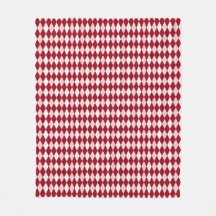 Red Argyle Crimson Pink Small Diamond Shape Fleece Blanket