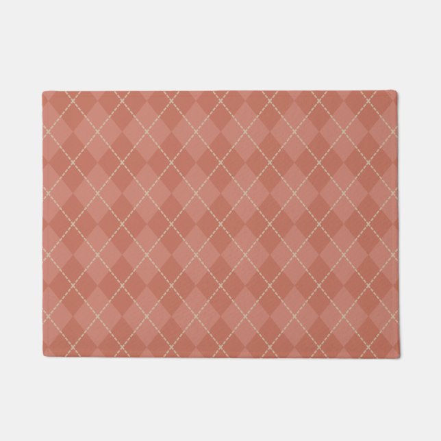 Red Argyle Doormat (Front)