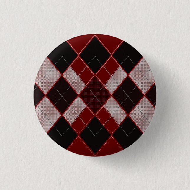 Red Argyle Pin (Front)