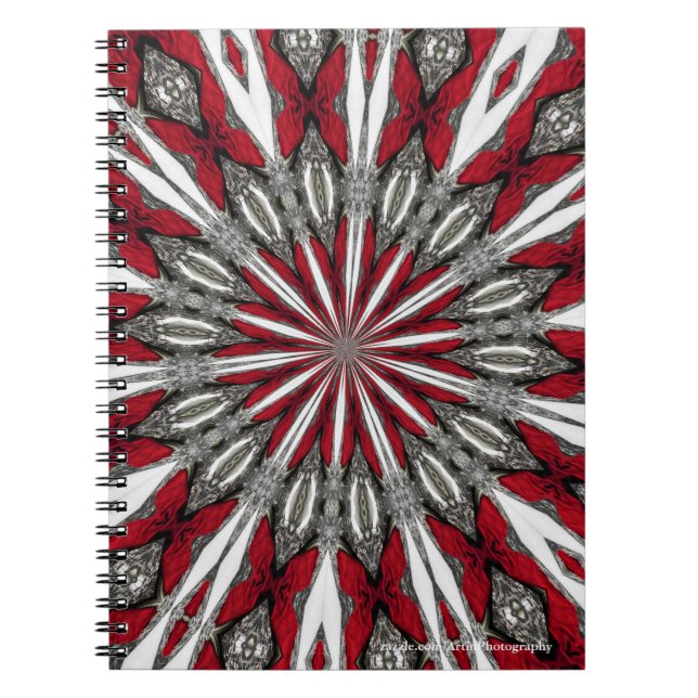 Red Arrow Medallion Spiral Photo Notebook (Front)