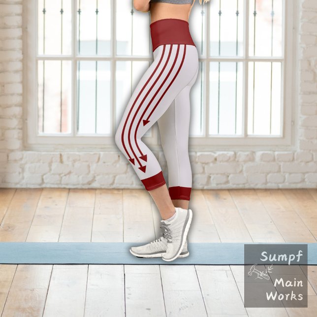 Red Arrows on White Capri Leggings (Creator Uploaded)