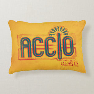 Red Art Deco ACCIO™ Spell Graphic Decorative Cushion