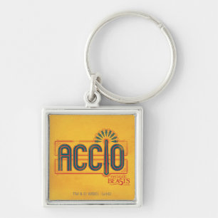 Red Art Deco ACCIO™ Spell Graphic Key Ring