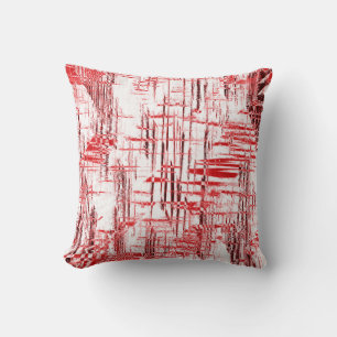 Red Art Deco Cushion