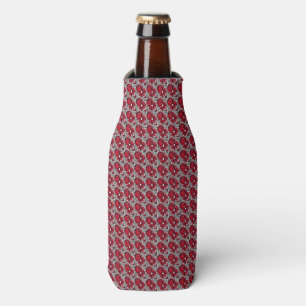 Red Art Deco Pattern Bottle Cooler