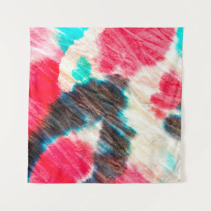 Red Artistic Dirty. Shibori Pattern. Summer Brush  Tapestry