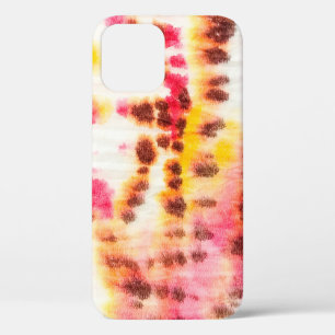 Red Artistic Dirty. Tie Dye Texture. Grey Brush Pa iPhone 12 Case