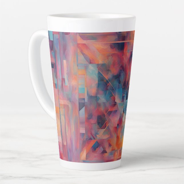 Red Arty large Latte Mug (Left Angle)