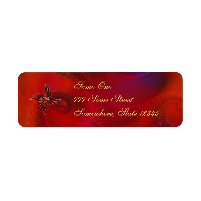 Red As the Flame Address Labels (Front)
