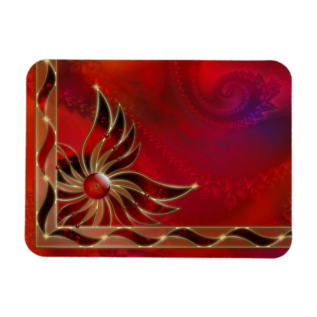 Red As the Flame Flexible Magnet (Horizontal)
