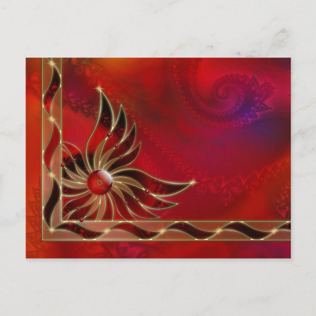 Red As the Flame Postcard (Front)