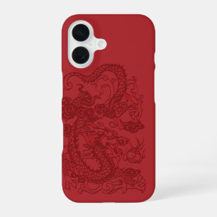 Red Asian Chinese Japanese Korean Dragon iPhone 16 Case