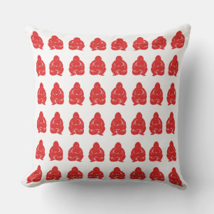 Red Asian Moods Buddah Boys Cushion