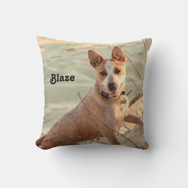 Red Australian Cattle Dog - Heeler - in the snow Cushion (Front)