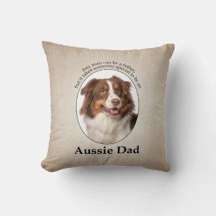 Red Australian Shepherd Dad Cushion