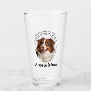 Red Australian Shepherd Mum Glass