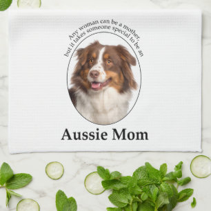 Red Australian Shepherd Mum Tea Towel