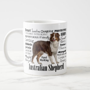 Red Australian Shepherd Traits Large Coffee Mug