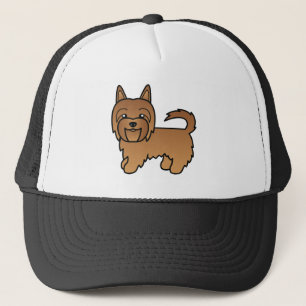 Red Australian Terrier Dog Cute Illustration Trucker Hat
