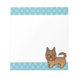 Red Australian Terrier Dog Illustration Notepad