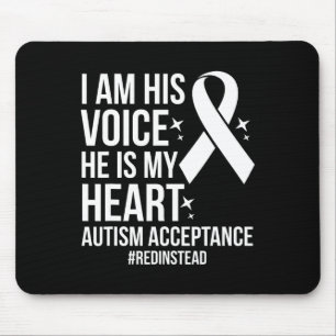 Red Autism Awareness Acceptance Red Instead 2024 Mouse Pad