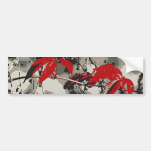 Red Autumn Bumper Sticker