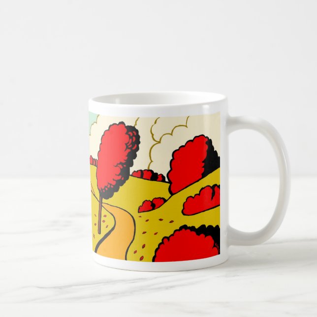 Red Autumn Coffee Mug (Right)