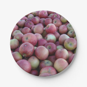 Red Autumn Harvest Apples Paper Plates