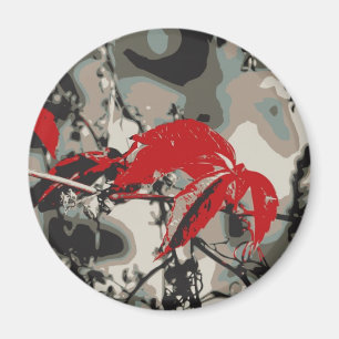 Red Autumn Magnet