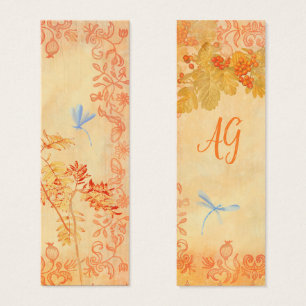 Red Autumn Personalised  Bookmark
