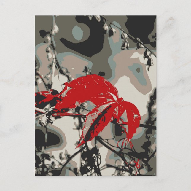 Red Autumn Postcard (Front)