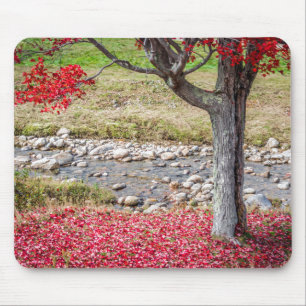 Red Autumn Tree Mousepad