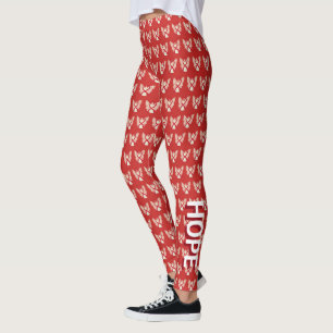 Red Awareness Ribbon Angel Hope & Cure Leggings
