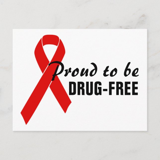 Red Awareness Ribbon + your message Postcard (Front)