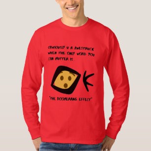 Red 'Awestruck' Basic Long Sleeve Boomeranged T-Shirt